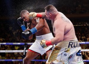 Andy Rruiz punishing Anthony Joshua during the fight