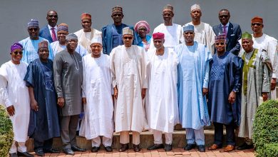 President Buhari with APC Governors Forum after the meeting