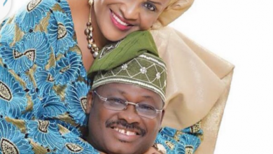 Ex-Gov. Abiola Ajimobi and wife, Florence