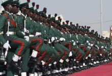 Nigerian Armed Forces on parade