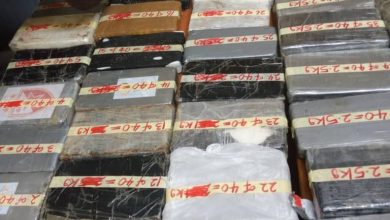 The seized cocaine parcels