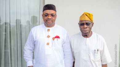 Gov Udom Emmanuel and Chief Olusegun Obasanjo