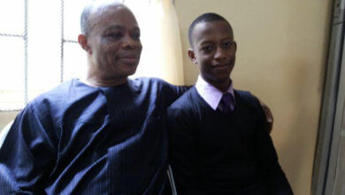 The late Dimgba Igwe and Son, Chinazam