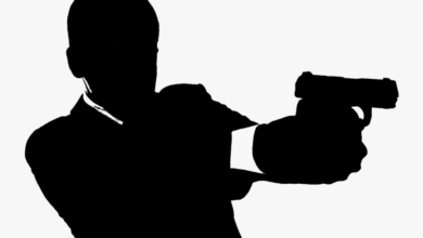 Silhouette of a gunman (Courtesy: www.clipartkey.com)