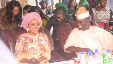Navy Capt Olubolade and Bayelsa First Lady, Mrs. Diri
