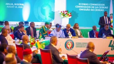 Tinubu and the ECOWAS Leaders at the extraordinary summit on Niger Republic