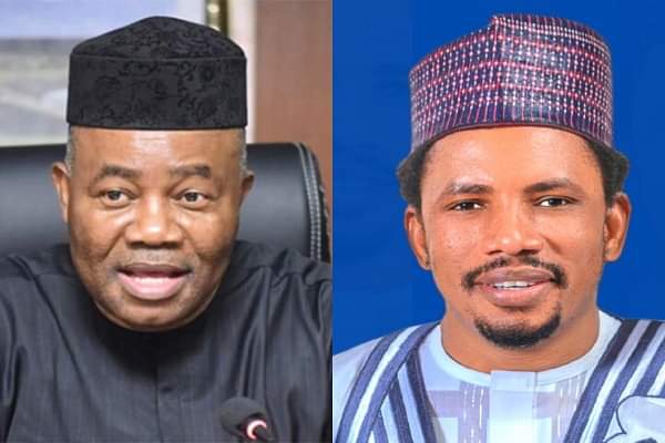 Senators Godswill Akpabio and Elisha Abbo