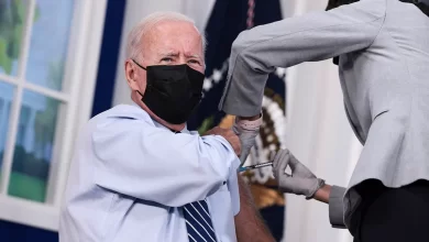 President Biden getting COVID shot (Photo credit: Fox News)