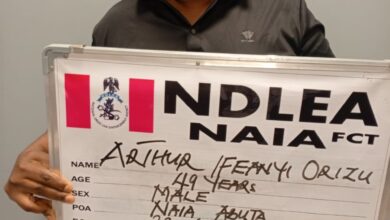 Orizu Ifeanyi Arthur arrested with ingested cocaine