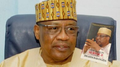 General Ibrahim Babangida (Inset: his book)