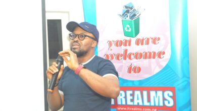 Assistant GM @IXPN Uchechukwu Ugwuanyi speaking at 2025 ITREALMS E-Waste Dialogue