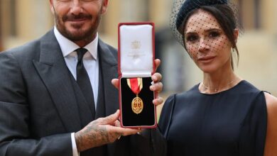 Day of glory for Sir Beckham and wife