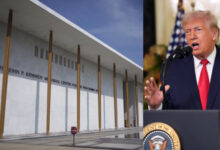 COMBO- Donald Trum and John Kennedy Memorial Centre