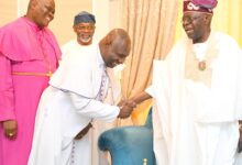 President Tinubu and CAN President, Archbishop Daniel Okoh