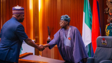 President Tinubu congratulating Gen. Musa
